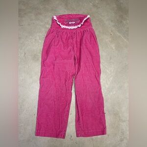 Vintage 80s Cabbage Patch Kids Girls Pink Corduroy Big Logo Pants Size 6T
